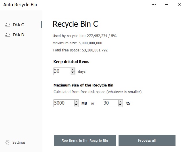 Cách cài đặt chức năng dọn rác tự động của Recyle Bin